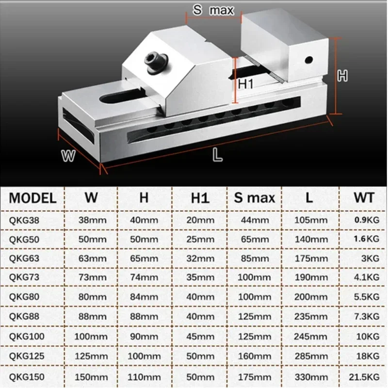 High Precision Tool Vise CNC Fast Surface Grinding 2