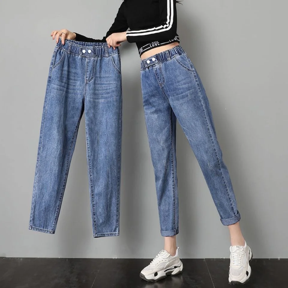 

Boyfriend Jeans For Women Baggy Trousers Casual Loose Harem Denim Pants Pantalon Femme High Waist Jeans Woman Vaqueros Mujer