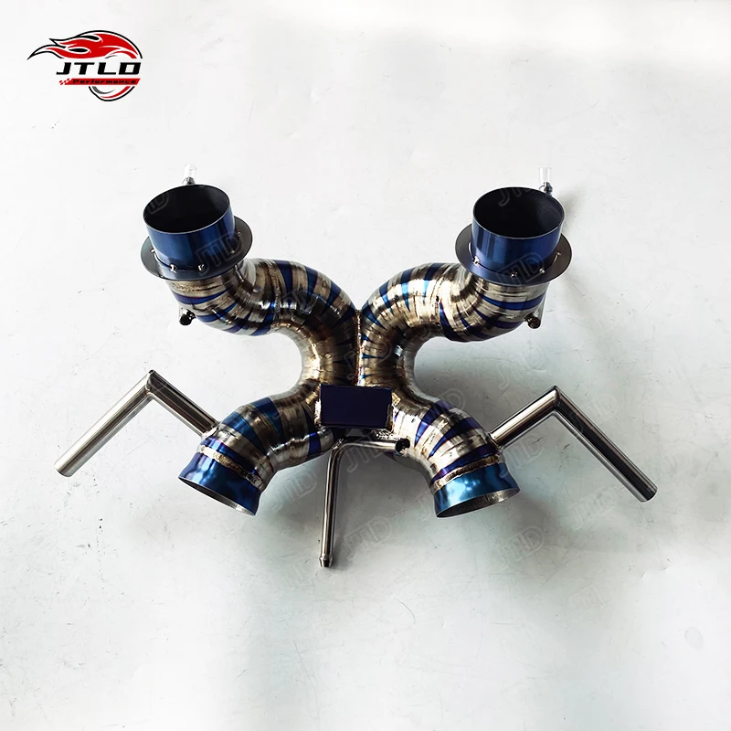 

Выхлопная система JTLD Performance Titanium Blue Burnt Catback с прямыми трубами для McLaren 600LT без глушителя Valvetronic
