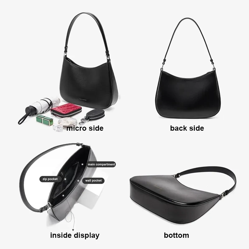 Imagem -04 - Ukf-bolsas de Couro de Ombro para Mulheres Bolsas Monocromáticas Simples para Senhoras Bolsas Femininas Elegantes na Moda Novas 2024