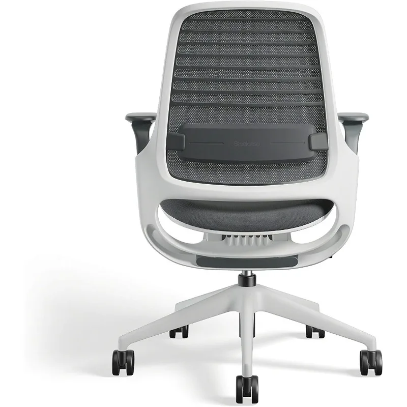 Ergonomic work chair with wheels for hard floors - helps improve productivity