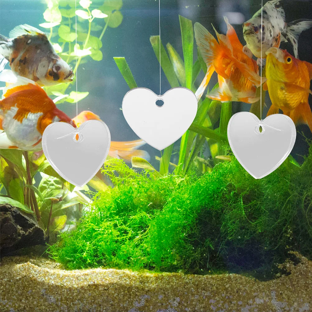 2 مجموعة الاكريليك بيتا التدريب مرآة مزدوجة الوجهين الكرة العائمة خزان الأسماك ديكور ل بيتا ممارسة حوض السمك مرآة القتال الأسماك