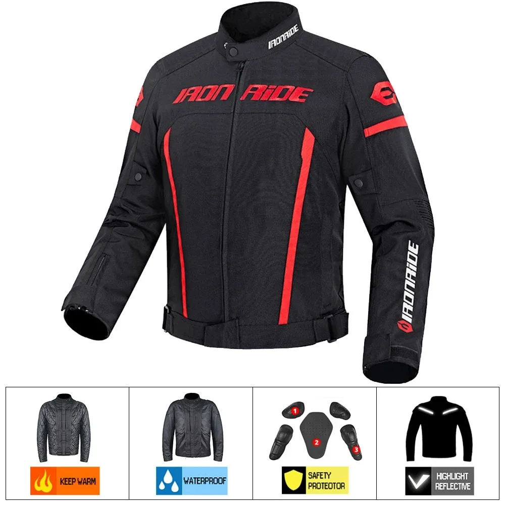 

Motorcycle Jacket Waterproof Motorcycle Suit Racing Jacket Protections Gear Motocross Jacket With Detachable Biker Jacket