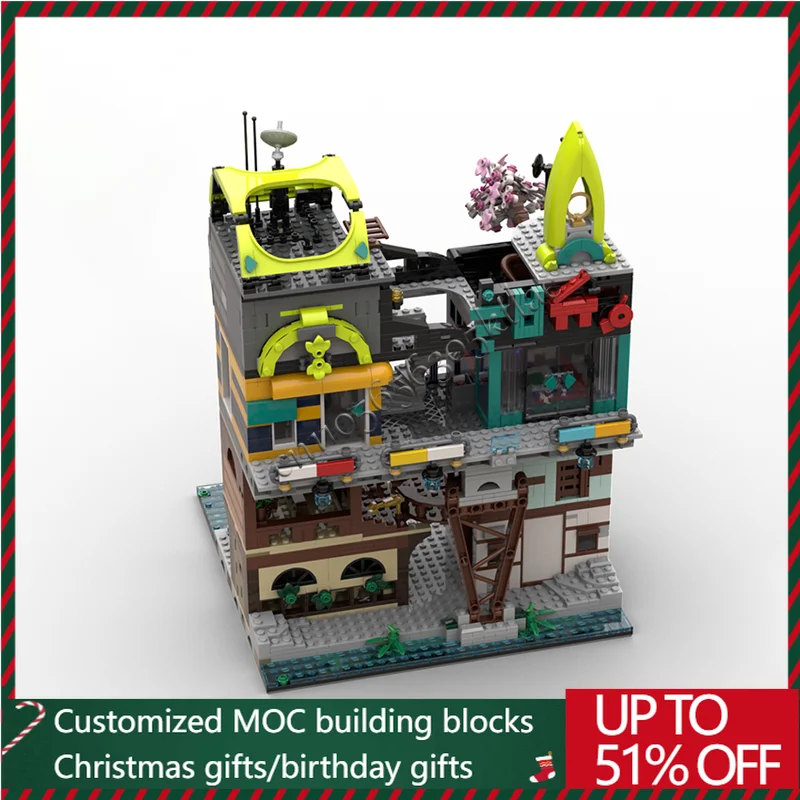 

2324 Parts MOC Creative City Street View Modular Market Model Architecture Building Blocks Children Assembly Bricks Toys Gifts