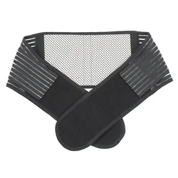 Cinturón de neopreno ajustable para la cintura, banda de soporte Lumbar de doble tracción, autocalentable, para alivio del dolor, protección elástica, 1 piezas