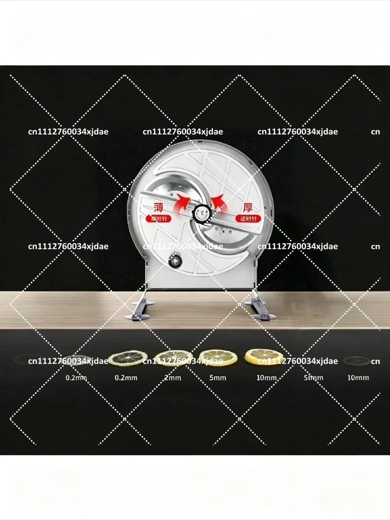 Stainless Steel Manual Lemon Slicer Commercial Fruit Vegetable Chip Cutter Hand Crank Potato Garlic Carrot Slicing Machine