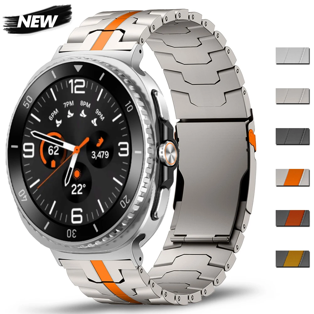 

Роскошный металлический ремешок для Samsung Galaxy Watch 8 Classic 8, 44 мм, 40 мм, сменный титановый ремешок для часов GALAXY Ultra 47 мм 2025