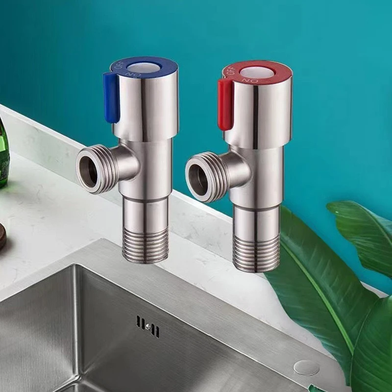 

Triangle Valve Toilet Water Stop Valve Water Heater Valve 201 Stainless Steel Hot Cold Inlet Valve For Bathrooms Kitchens Toilet