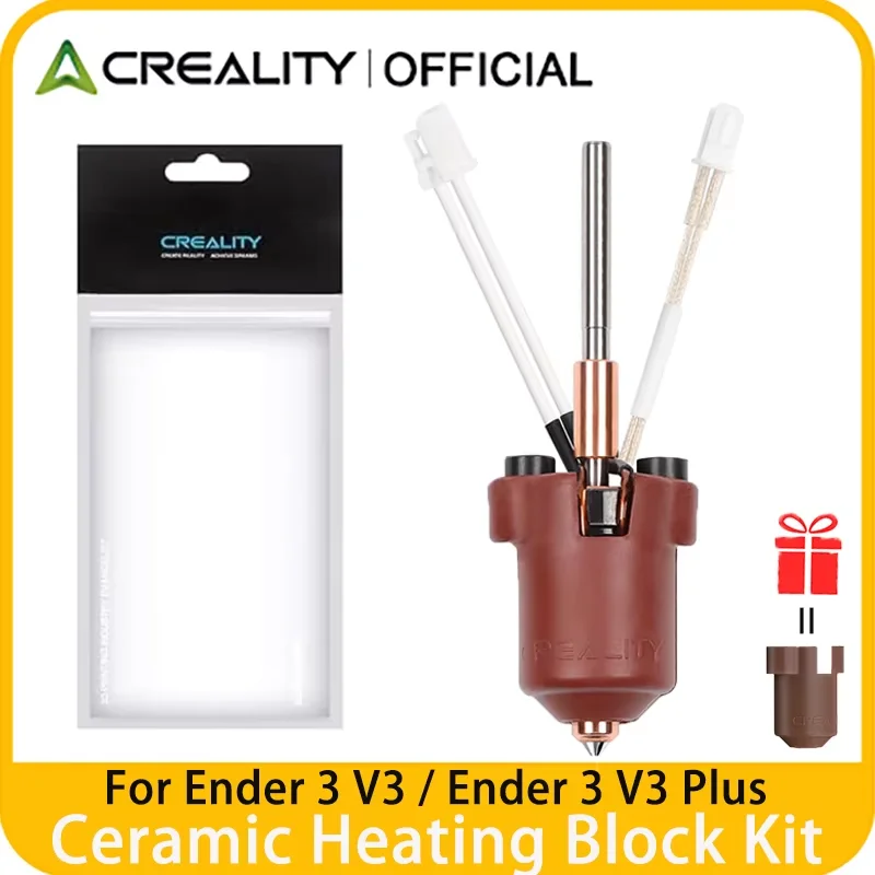 Creality Offizielles Ender 3 V3 Plus/3 V3 Keramik-Heizblock-Set, mit integrierter Düse, unterstützt 300 ° C Hochtemperatur-3D-Druck – Detail 1
