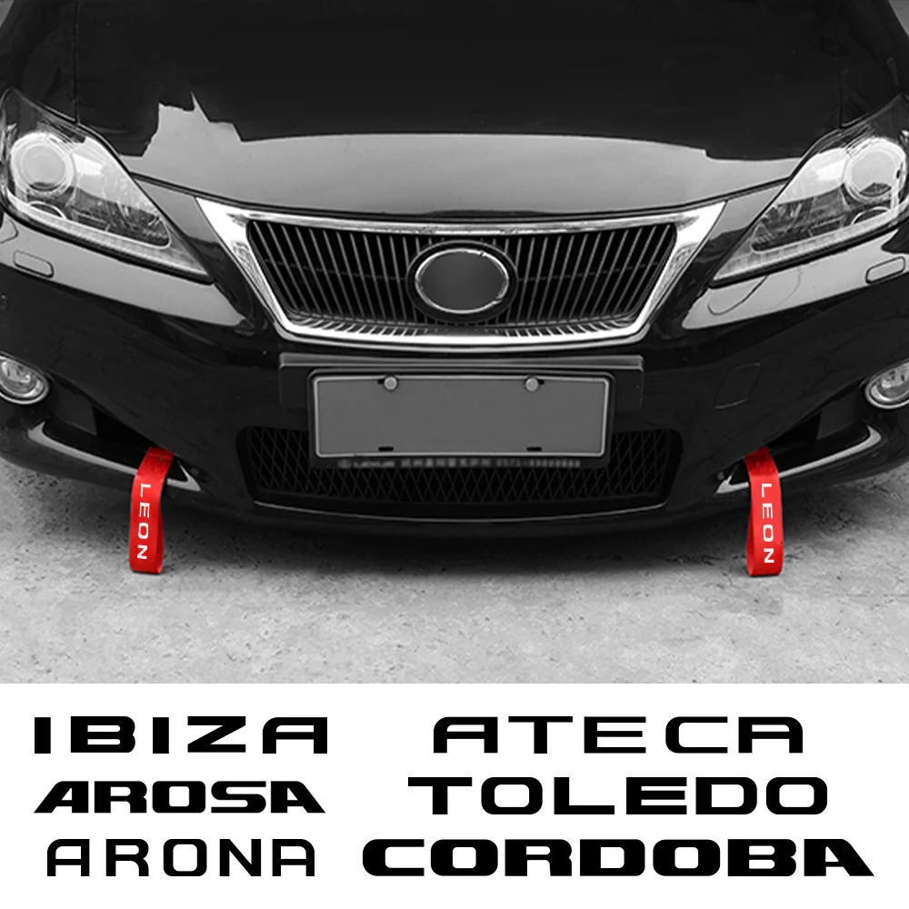 Car Decorative Trailer Rope Car Accessories For Seat Leon Ibiza Ateca Arona Cordoba Toledo Altea Alhambra Arosa Exeo Mii Tarraco