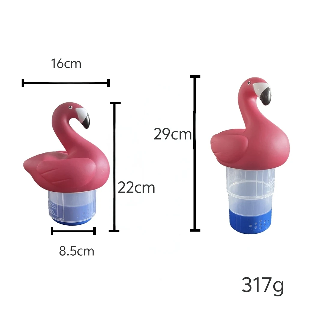 Large Capacity Floating Chlorine Dispenser Swimming Pool Chemically Floater Flamingo view 6