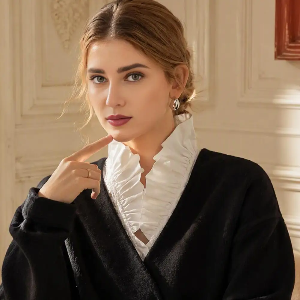 Detachable Fake Collar for Women, V-Neck Faux Collars, Half Shirts Blouse Collar Blouse Top False Shirt Collar Dickey Collars