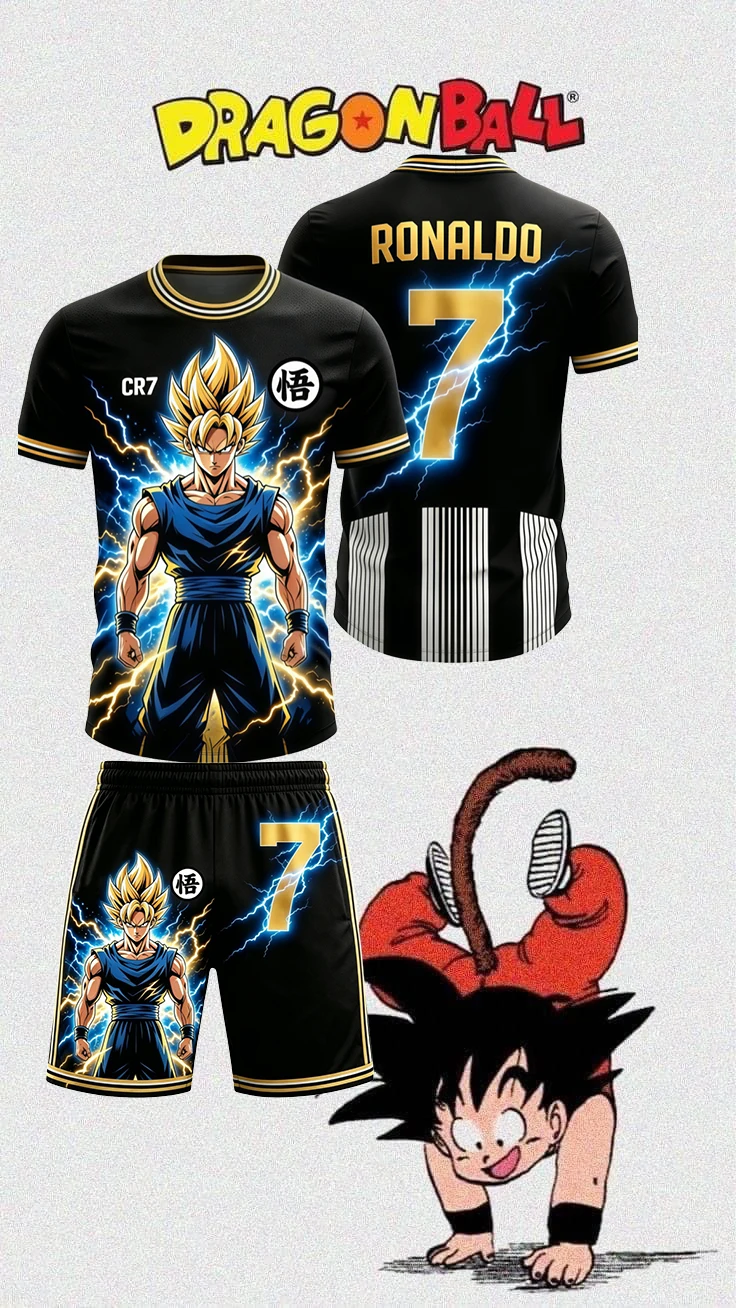 

Dragon Ball Goku #7 Quick Dry Breathable 3D Print Soccer Jersey & Shorts Set Unisex for Men Women Kids