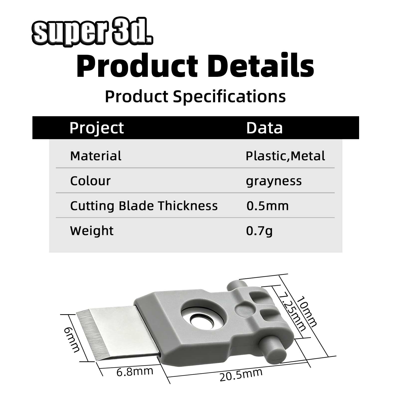 Bambulab P1/X1/A1/A2L/Cutter für Bambu Lab Ersatz-Filamentschneidemesser für Bambu Lab P1S A1 3D-Drucker Filamentschneider – Detail 6