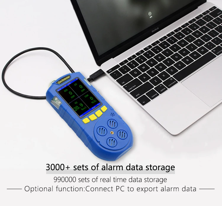 Portable Multi Gas Detector New Function CH4 O2 H2S CO CO2 Gas Analyzer