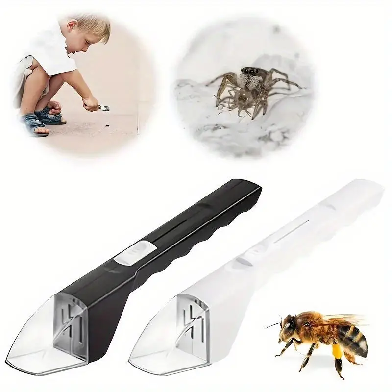 Outil de capture d'insectes sûr, portable, à main, sans contact, pour araignées, cafards, abeilles, avec pince de capture pour libération vivante en extérieur