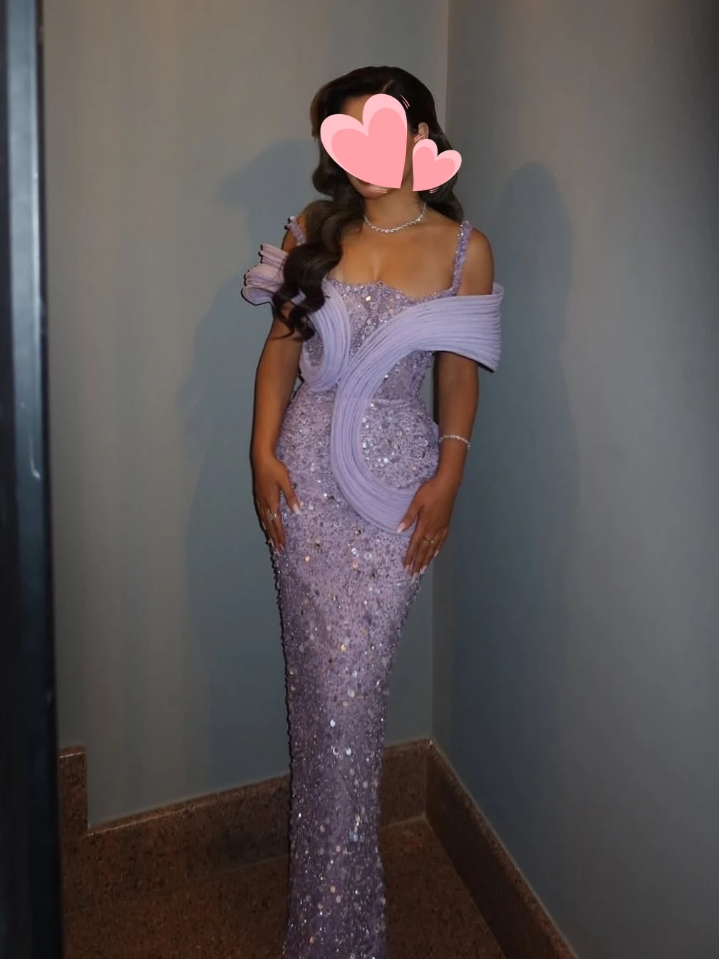 Oisslec robes de bal élégant Vintage doux lilas perles brillant dentelle à volants Occasion formelle robe de bal robes de soirée