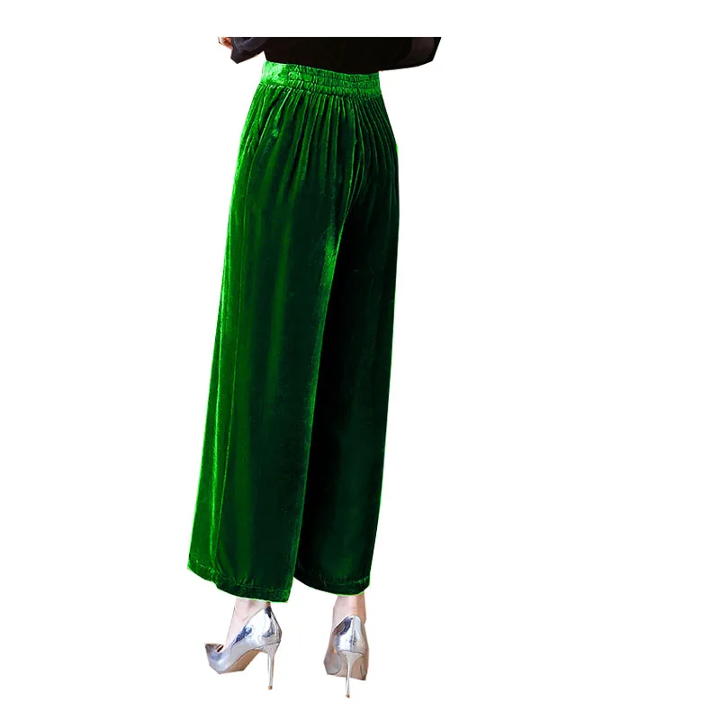 Mulberry Silk Velvet Spring Summer Autumn Lady's Straight Pants Silky Glossy Luxury Soft Comfortable Women's Pants Good Quality