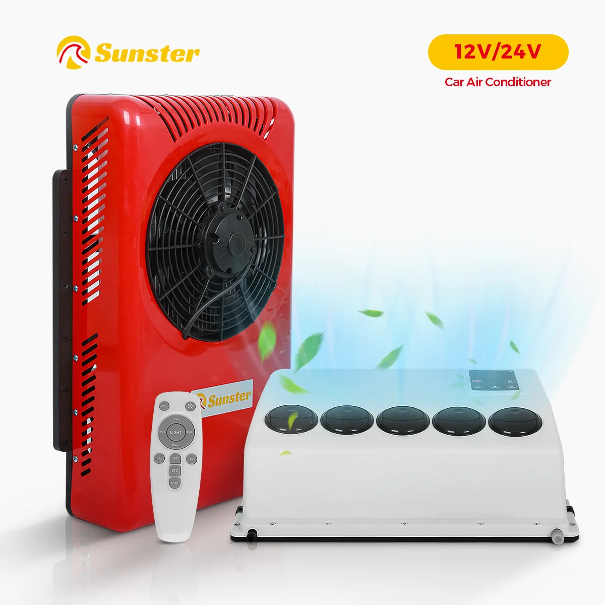 12V 24V Electric Roof Air Conditioning RV Air Conditioning, Parking Air Conditioning Automatic Constant Temperature for Trailers