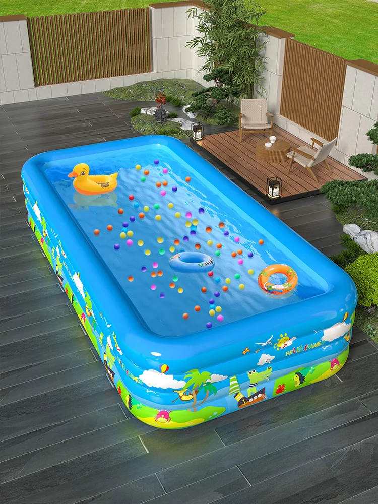 หนาการคุ้มครองสิ่งแวดล้อมPVCInflatableสระว่ายน้ําครัวเรือนลานกลางแจ้งPaddling Poolผู้ใหญ่และเด็ก