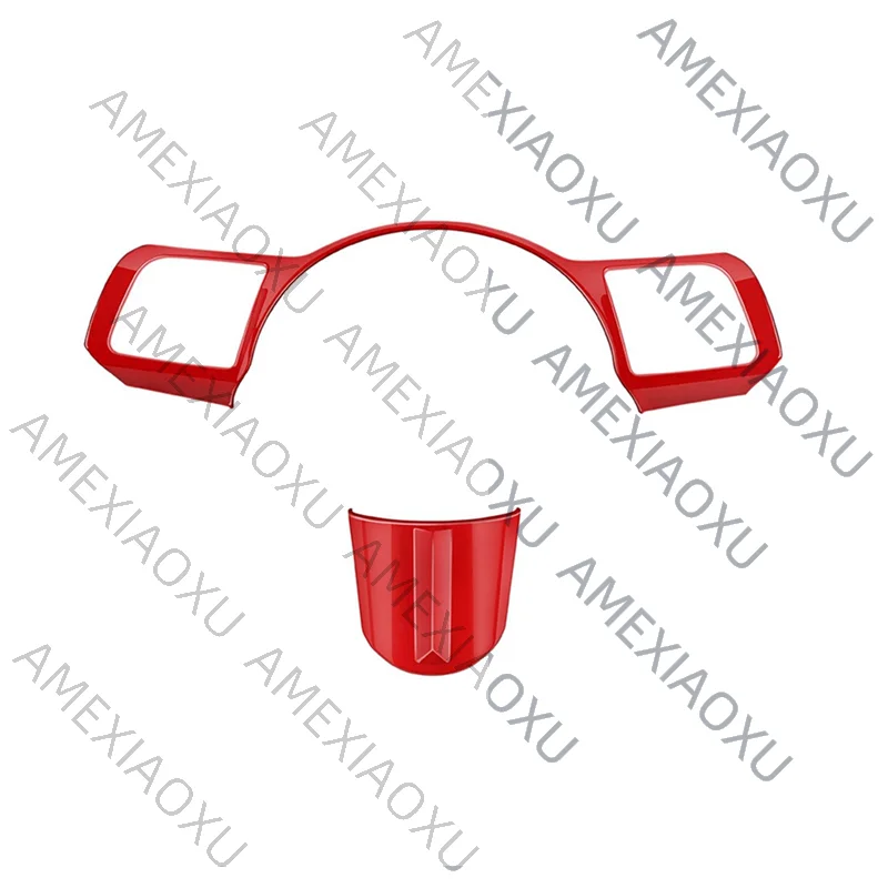 

Car Steering Wheel Button Decoration Cover Trim Accessories For Hyundai KONA 2024+ Car Replacement Accessories Red