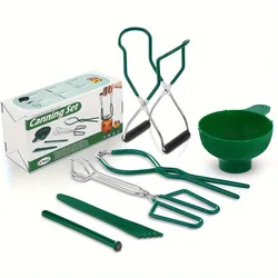6pcs,Can tool set, stainless steel can tool set, can lifter, folding rack, clamps, kitchen supplies, wide mouth funnel