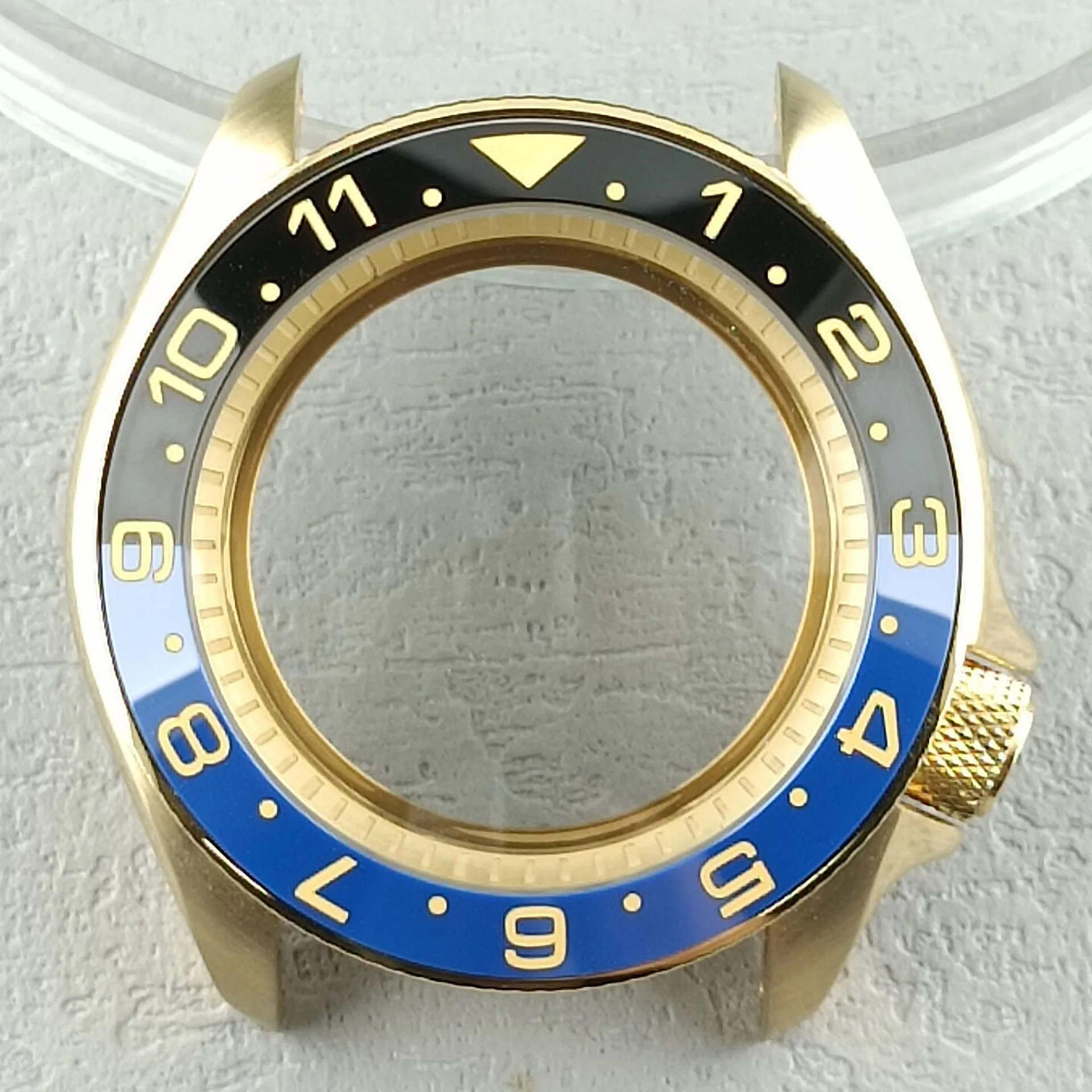 41mm SKX 007 Sapphire Dome glass clean gold case 316L Stainless steel for 22cm strap NH Movement 35 36 case accessories