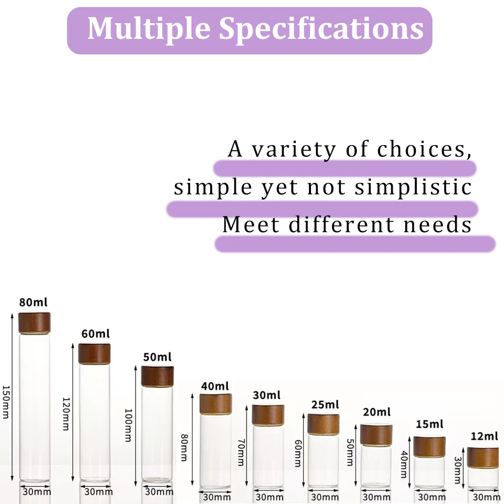 Glass Spice Jars Seasoning Containers Small Glass Jars with Lids Coffee Beans Storage Airtight Food Storage Canister for Kitchen