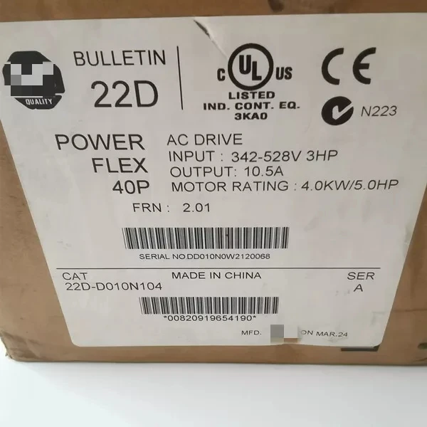 

Sealed 22DD010N104 Powerflex 40P Catalog 22D-D010N104 Ser A