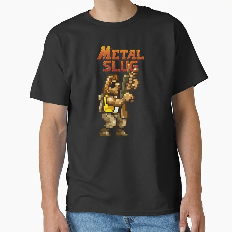 Metal Slug Game T Shirt 0731 Vintage Arcade Graphic Tee Retro Military Action Shooter printed Short Sleeve Casual Streetwear