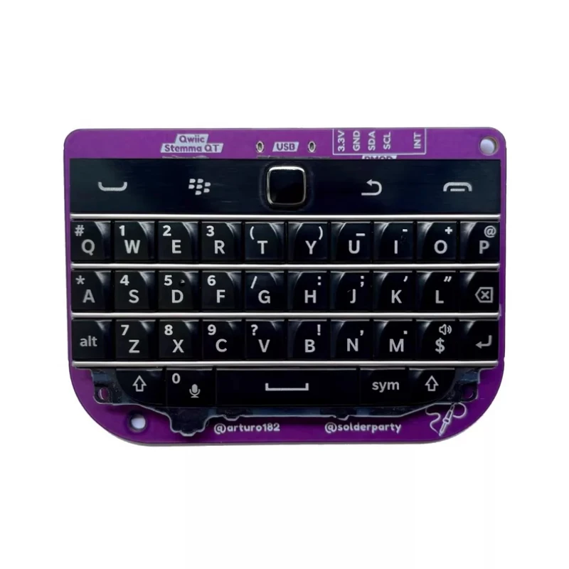 Blackberykbd Q20 Wired Mini Keyboard Custom Solderparty Open Source BBQ20KBD Q20 Bare Board Without Shell Supports USB/Qwiic