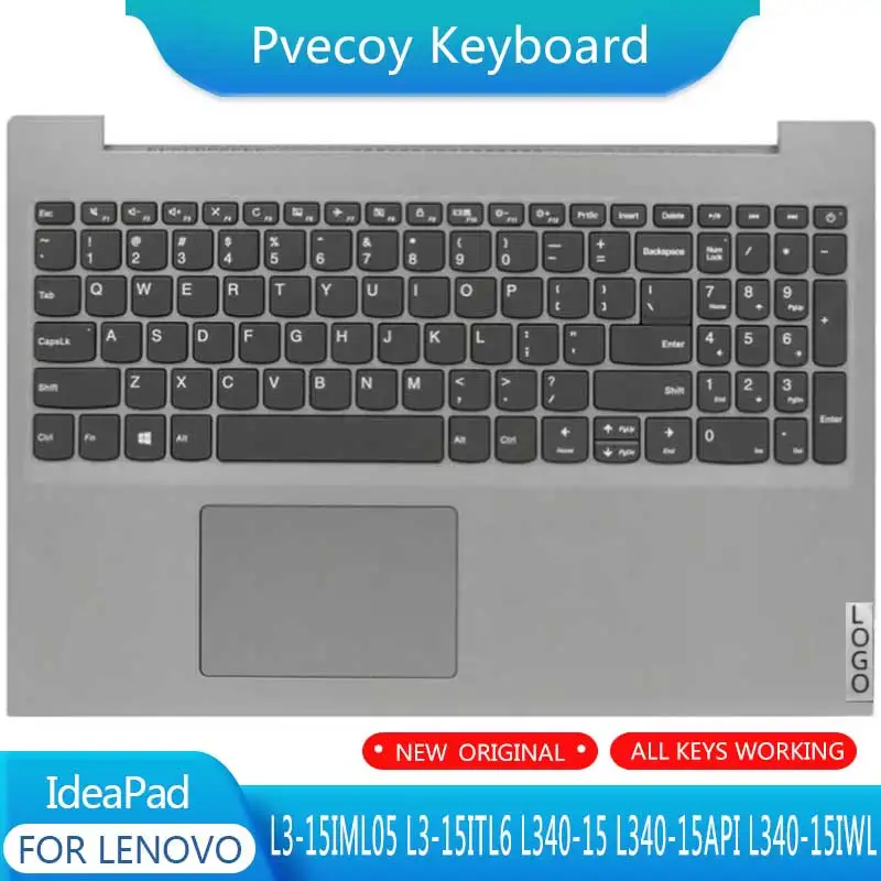 Новинка для Lenovo IdeaPad L3-15IML05 L3-15ITL6 L340-15 Женская Клавиатура для ноутбука с подставкой для рук версия для США верхняя крышка