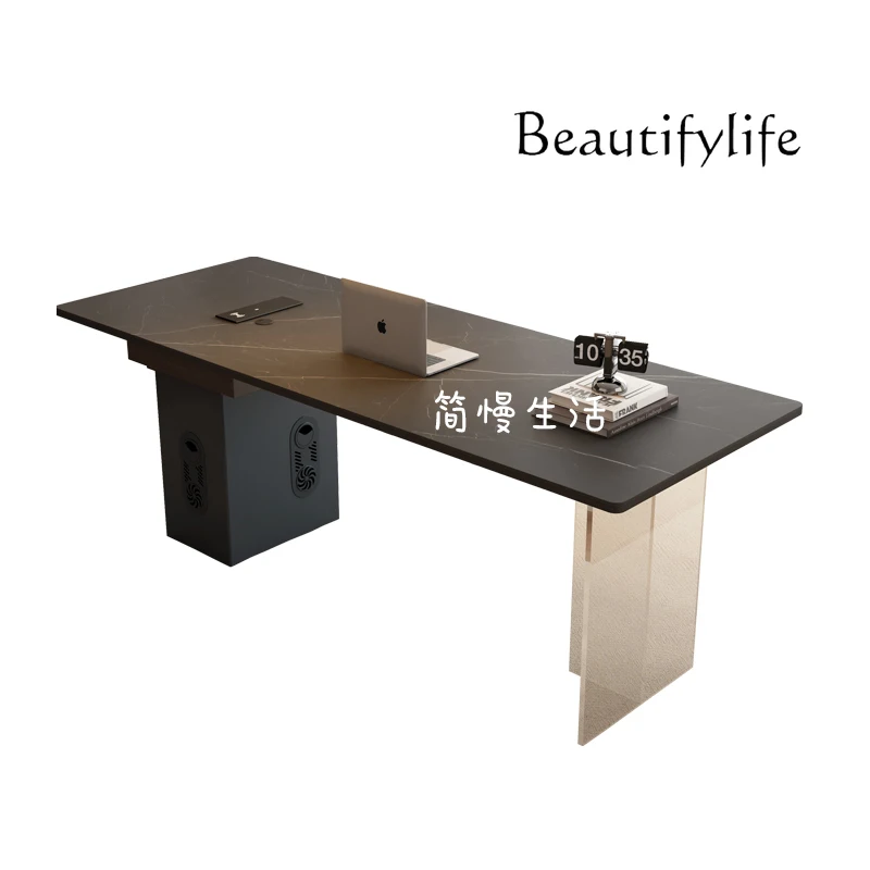 

Modern minimalist acrylic slate desk Italian minimalist home desk designer desk