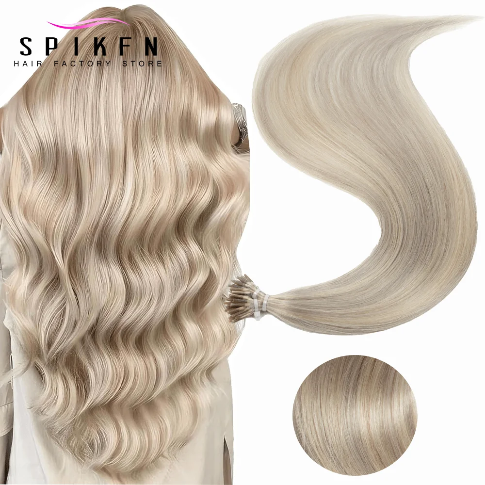 

Светло-русые наращивание волос с I кончиком, натуральные настоящие человеческие волосы, маленькие тонкие кератиновые волосы, 14-20 дюймов, 30 г, без колец