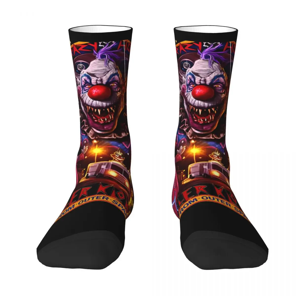 Streetwear Unisex Socks Horror Movies Halloween Accessories Comfortable Killer Klowns From Outer Space Breathable Socks