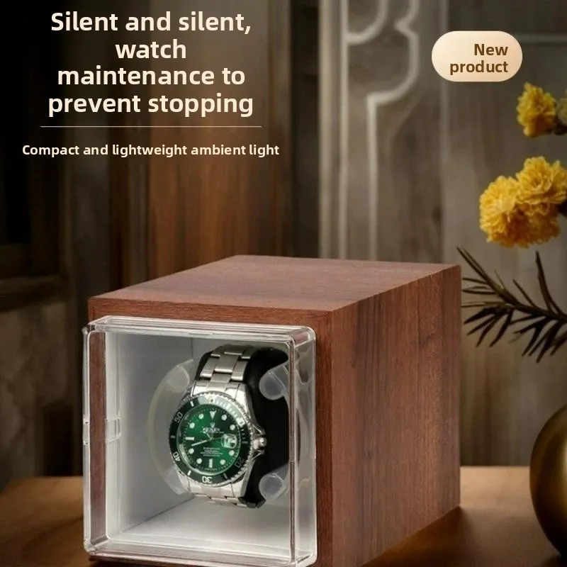 High Gloss Automatic Watch Winder Silent Rotating Display Case Anti Magnetic Storage Organizer for Mechanical Watches Men 시계 와인더