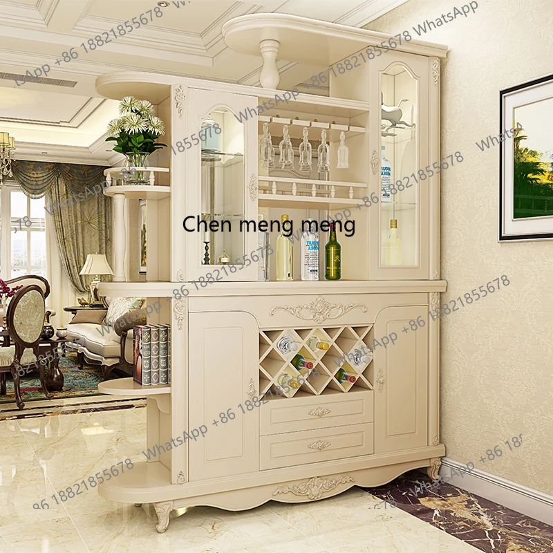 

Modern simple European entrance living room partition cabinet wine cabinet double-sided decorative cabinet