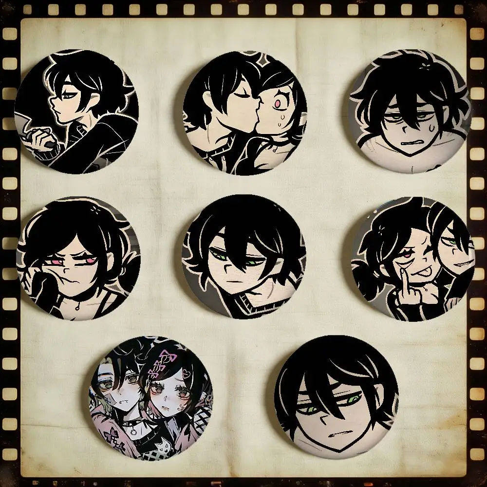 The Coffin Of Andy And Leyley Round Exquisite Badge Brooches Creative Pins For Clothes Hat Backpack Gift Accessories