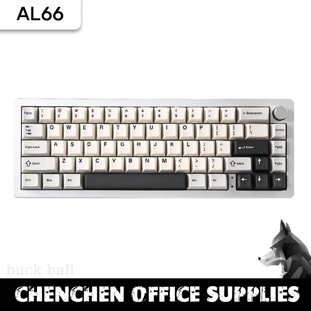 

AL66 Aluminium Keyboards Wireless Bluetooth/2.4g/Wired 3 Modes Hot Swap Gasket Rgb Backlight Mechanical Gaming Keyboards For Pc