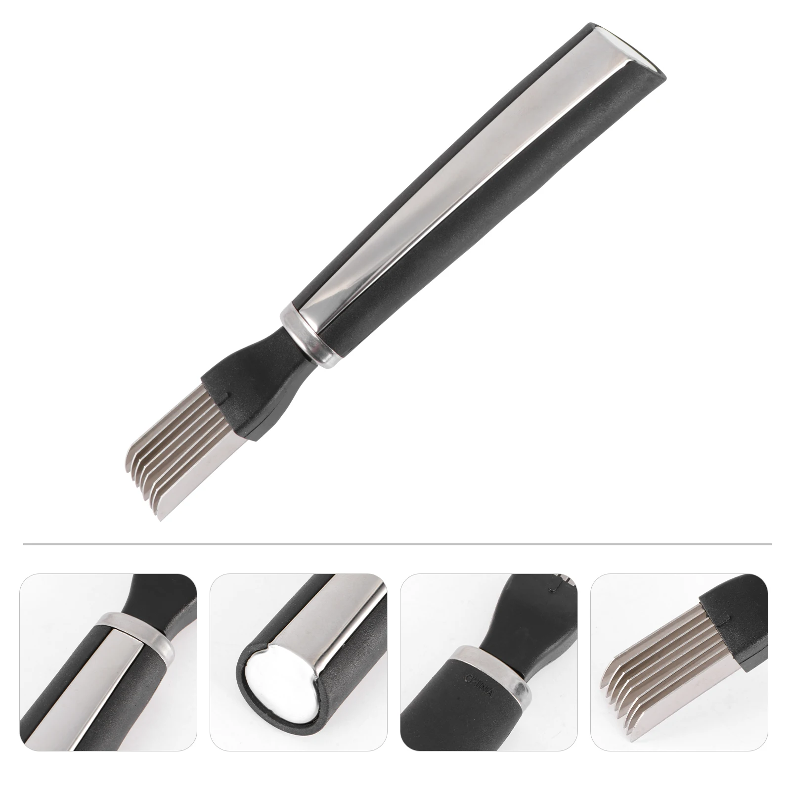 

1pc Stainless Steel Scallion Cutter Multifunction Vegetable Slicer Green Onion Shredder Kitchen Cutting Tool For Chili Silver