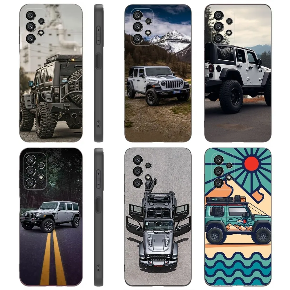 

CAR Jeeps-S off-road SUV Phone Case For Samsung Galaxy A91,A80,A73,A72 ,A71,A53A52,A32 ,A31A22,A21s,A20,Black Cover