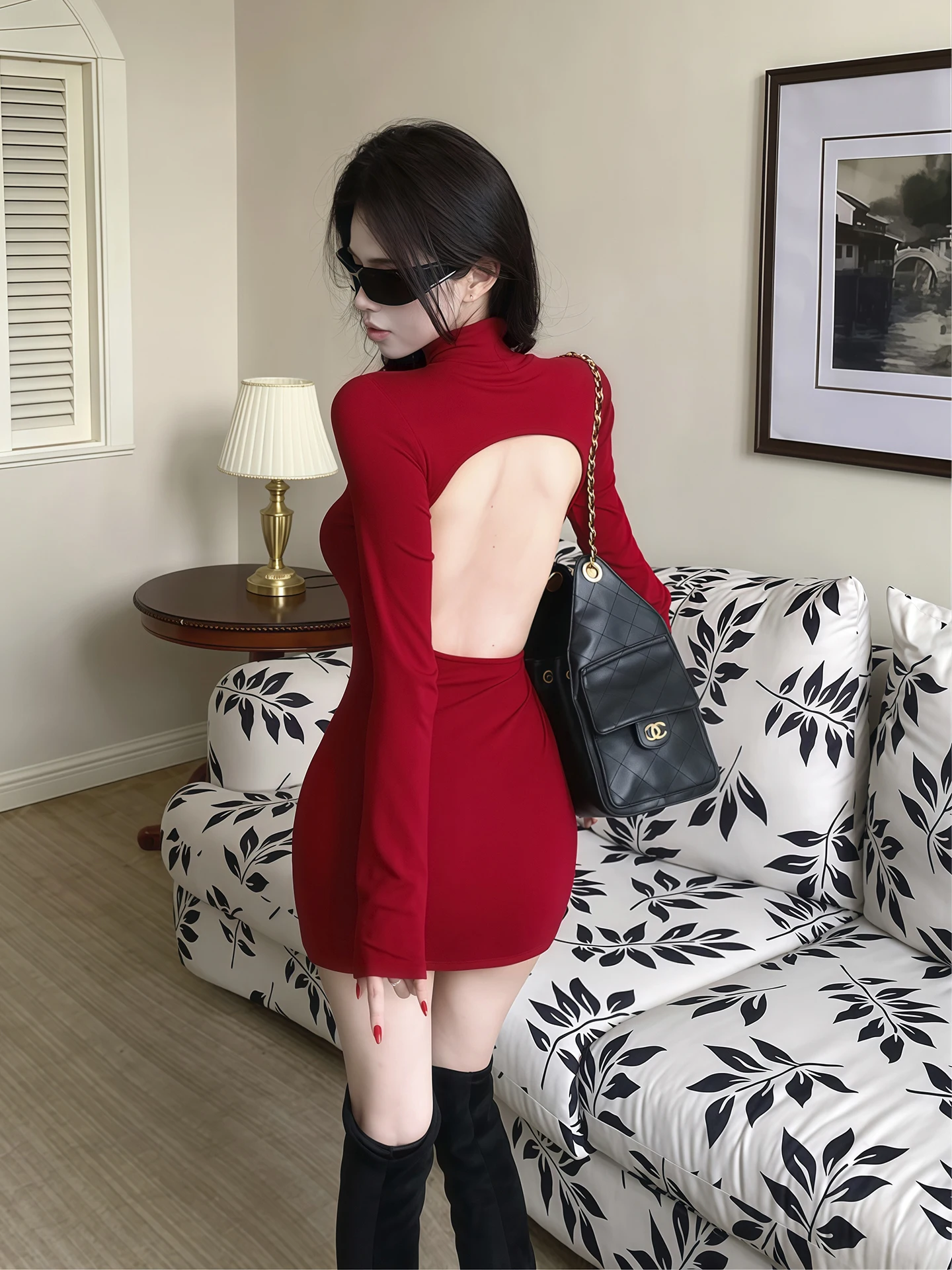 

Sexy Red Bodycon Dr Bal Base Layer Inner Wear for Winter Coat Ci Commuting Dating Par Daily op