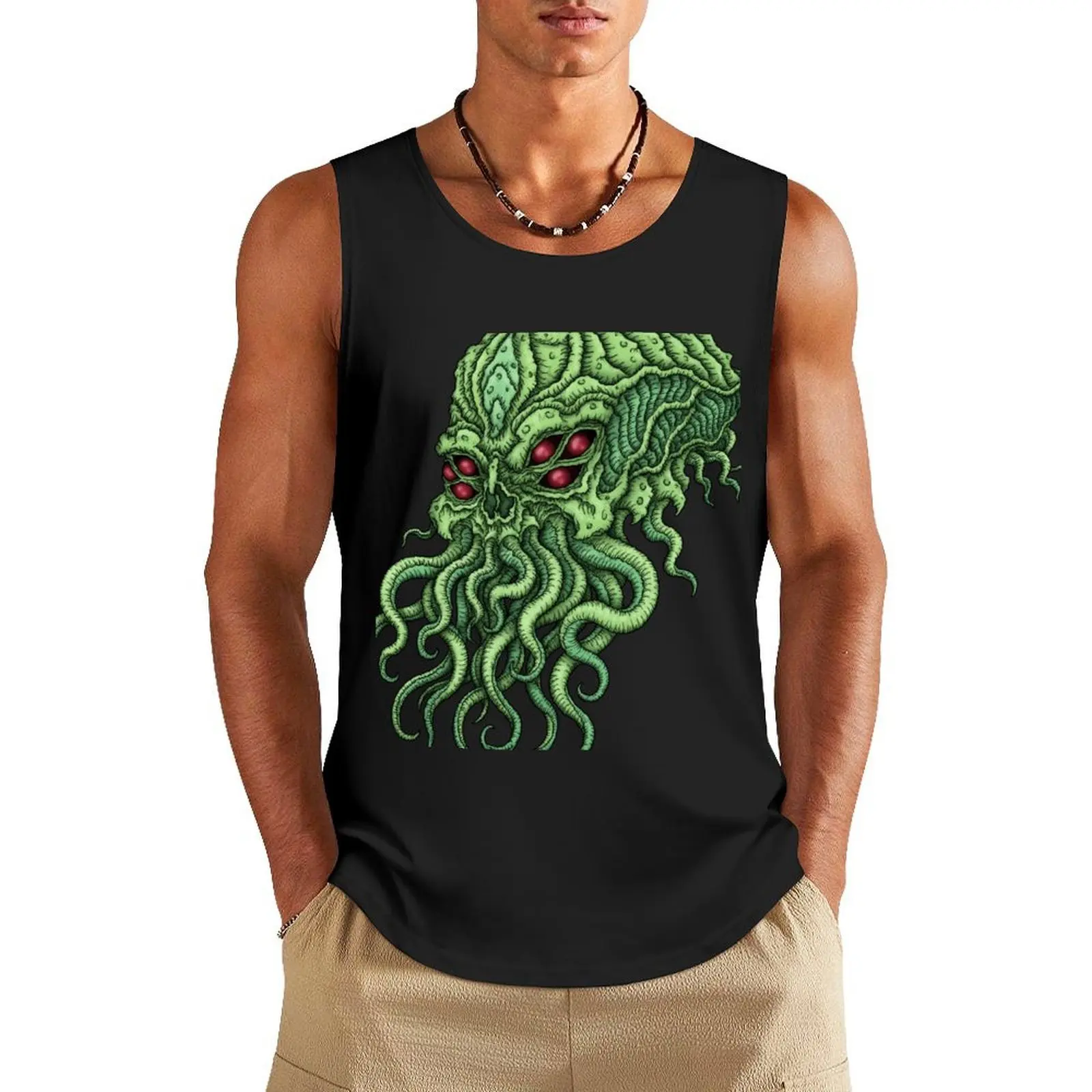 

Cthulhu - Azhmodai 23 Tank Top Men's t shirt gym shirt men gym clothes man fitness tops