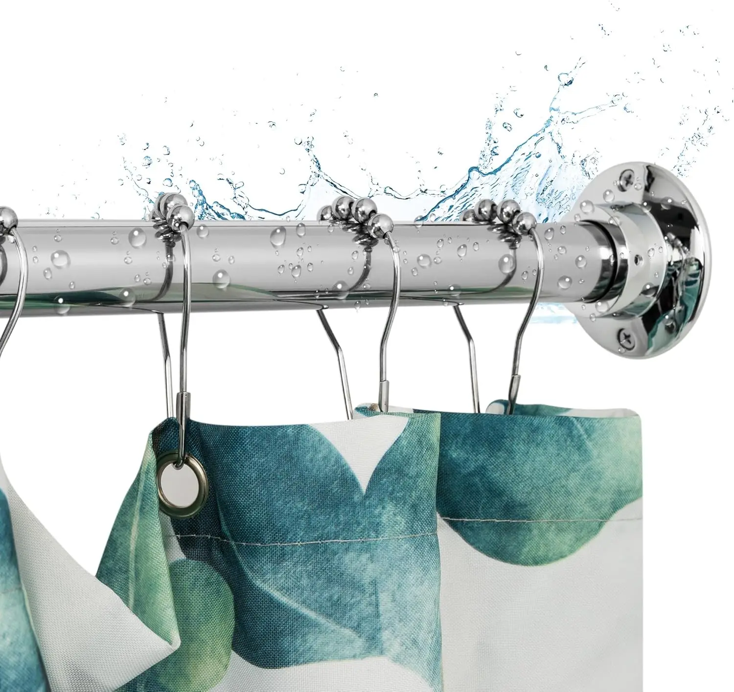 

60" Heavy Duty Straight Shower Rod With Shower Rod Flange, Permanent Mount Shower Curtain Rod With Screws Bracket, Never Rust