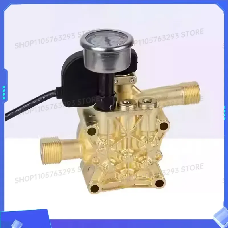 for MORGANA 1508B/D Copper-Plated Pump Head Four Corners Accessories 220V Home Car Wash Pressure Washer Replacement Parts