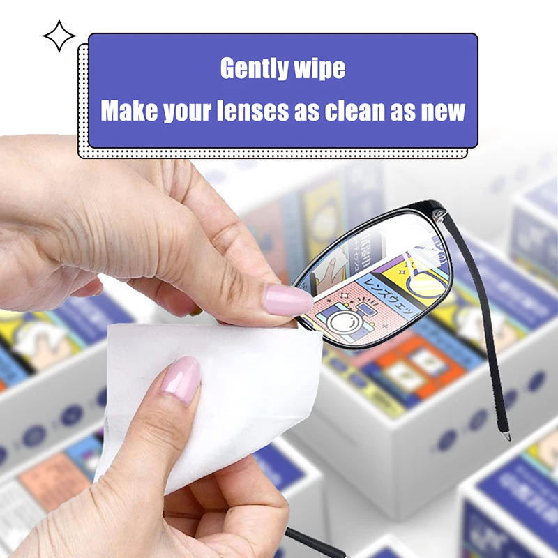 Hot 100pcs Lens Cleaning Wipes Metal Jewelry Wipes Anti Fog Glasses Wipes Mobile Phone Screens And Disposable Eyeglass Cloths