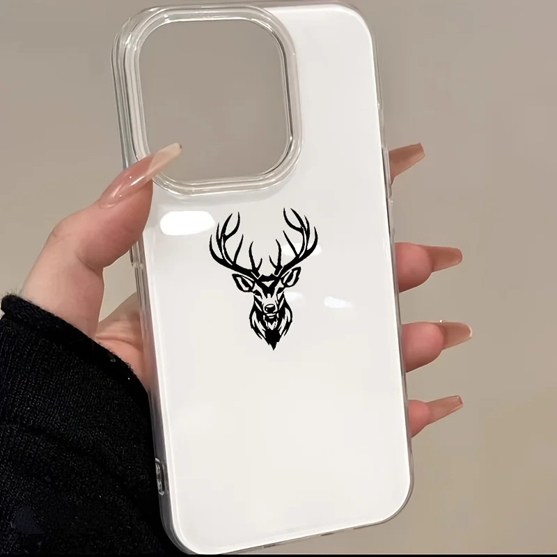 Phone Case For Samsung Galaxy A57 A56 S25 S26 S24 Plus Ultra A55 A37 A36 A06 A17 A27 A07 Black Butterfly Deer Plating IMD Cover