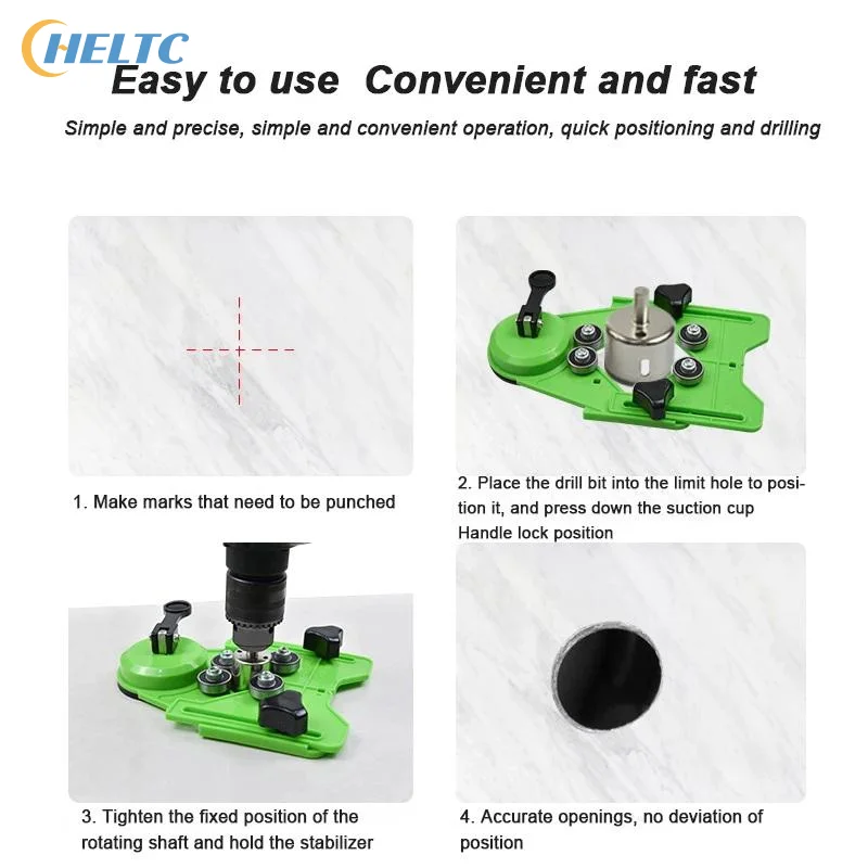 1PCS ﻿ 4-83mm GlassTile Opening Locator Suction Cup Marble Punch Drill Guide Diamond Drill Adjustable Guide Hole Locator Plastic
