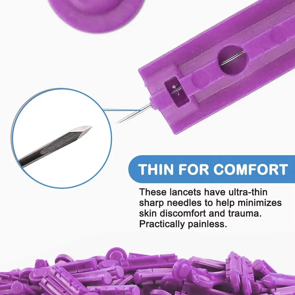 21g, 23g, 26g, 28g, 30g Disposable Blood Collection Needles and Sterilized Pads, Suitable for Blood Collection, Cupping, Massage and Other Medical Scenarios, Used in Conjunction with Puncture Equipment, Specifically Designed for Diabetics, Can Be Used to Collect Blood Samples.