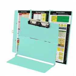 A4 Foldable Aluminum Alloy Medical Clipboard Multifunctional Medical Record Folding File Folder Office Containing Writing Board